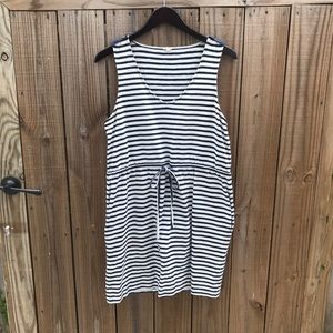 J. Crew Navy and White Striped Dress